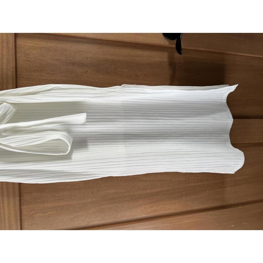 NWT Hello Molly Ways I Loved You Knit Midi Dress White Ribbed Women’s size 4 - Picture 3 of 15